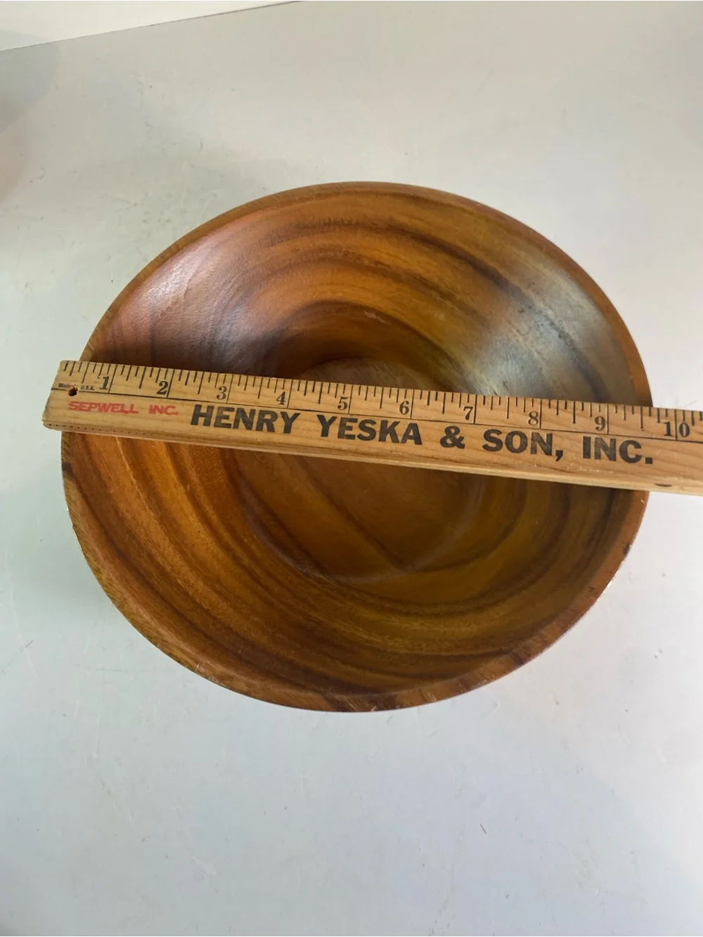 Wooden Salad Bowl 4 Salad Bowls Fork & Spoon 5th Bowl Included With Chip
